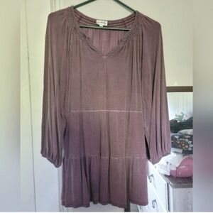 Wonderly Distressed 3/4 Sleeve Tunic